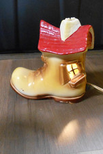 Vintage "Little Old Lady Who Lived In A Shoe" Nightlight 1950s - Works