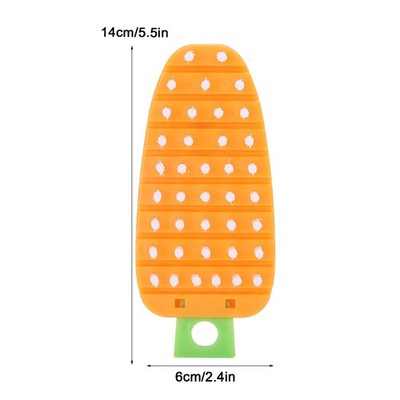 (Orange)Vegetable Scrubber Potato Scrubbing Brush Carrot Shape Hanging
