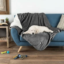 Waterproof Pet Blanket ' 60inx50in Soft Plush Throw Protects Couch Chair Car