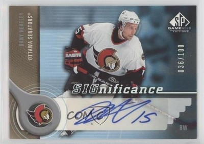 2005-06 SP Game Used Edition SIGnificance 36/100 Dany Heatley #S-DH Auto 0uj7