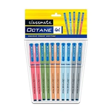 Classmate Octane Blue Ink Gel Pen With Comfortable Grip For Smooth Writing / FS