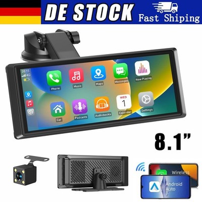 Wireless Carplay Display für Android Auto Apple Carplay FM AUX Navi 8,1 Zoll Neu