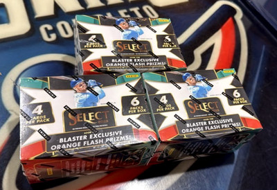X3-LOT | 2025 Panini Select Baseball Sealed Blaster Boxes-24 Ct Exclusive Orange