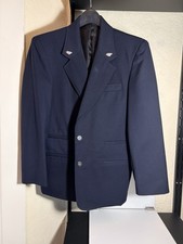 Vintage Women's Sz 12 USA Made Amtrak Uniform Jacket Navy Blue Train Conductor