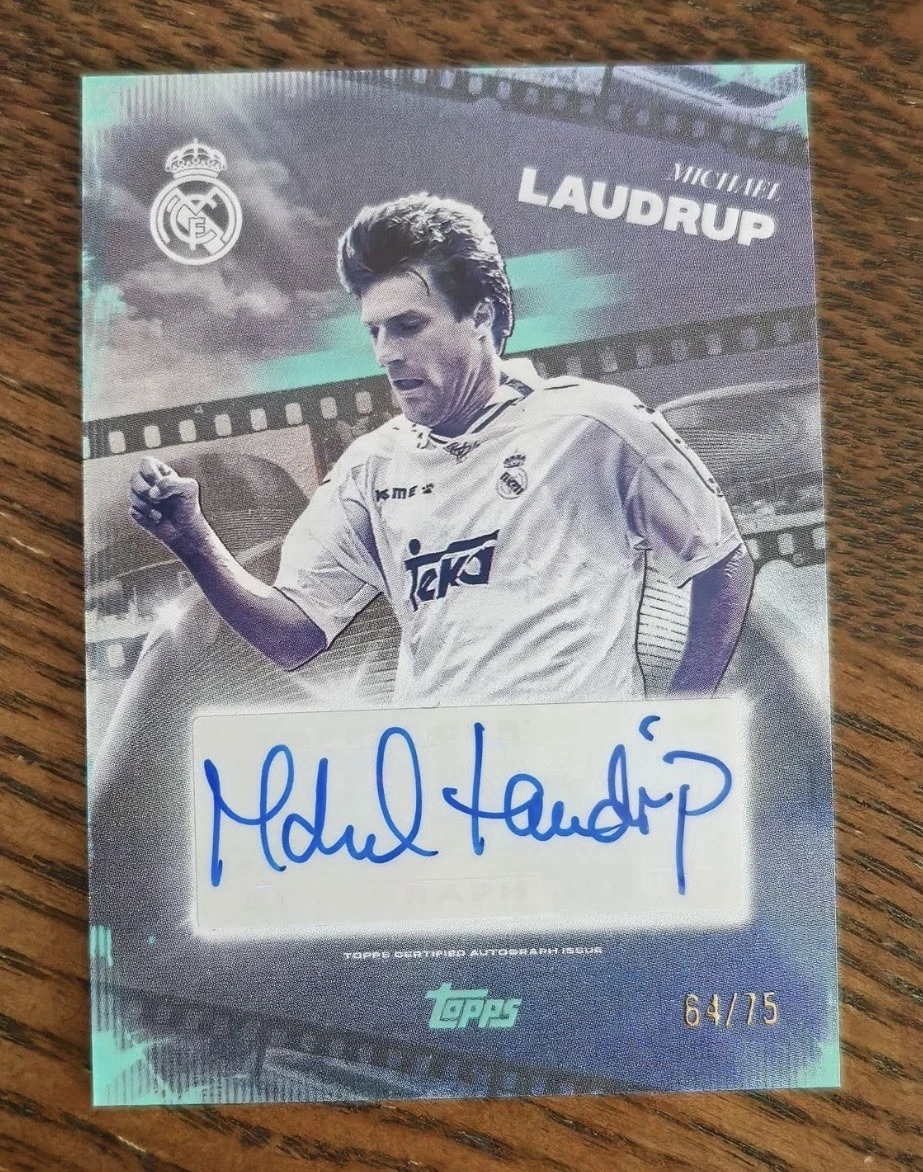 Michael Laudrup Autographed Soccer Sports Trading Cards