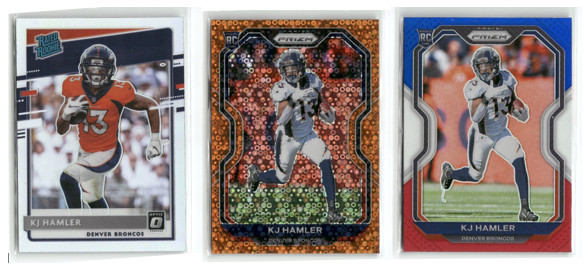 K.J. Hamler PREMIUM ROOKIE CARD lot - Denver Broncos