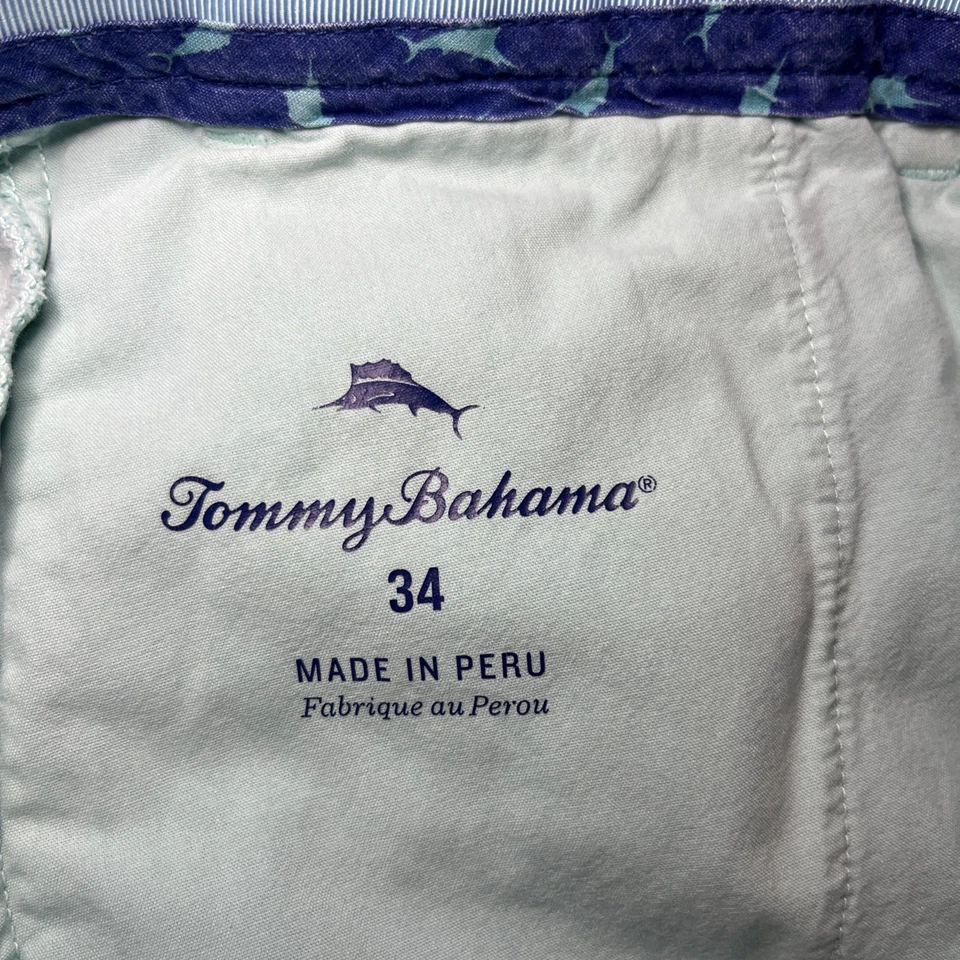 Tommy Bahama Men’s Size 34 Cotton Solid Light Green Shorts - Image 4 of 4