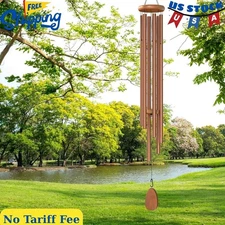 Extra Large 58" Bronze Wind Chimes for outside Deep Tone, Big Wind Chime Outdoor