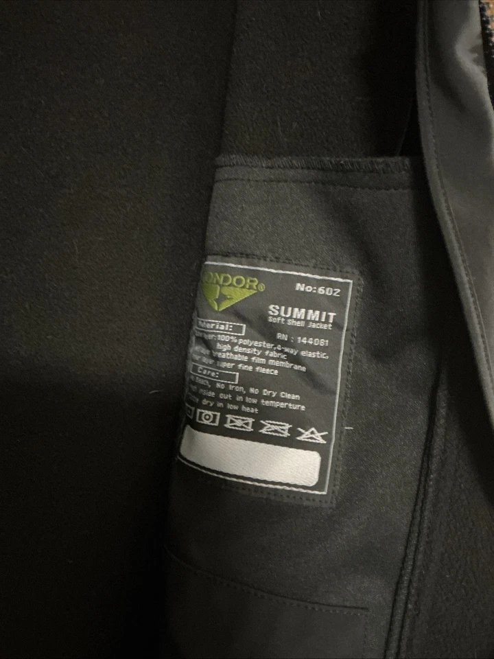 Condor Jacket Mens XL Black Summit Soft Shell Hooded Tactical Windproof 602 - Image 3 of 4