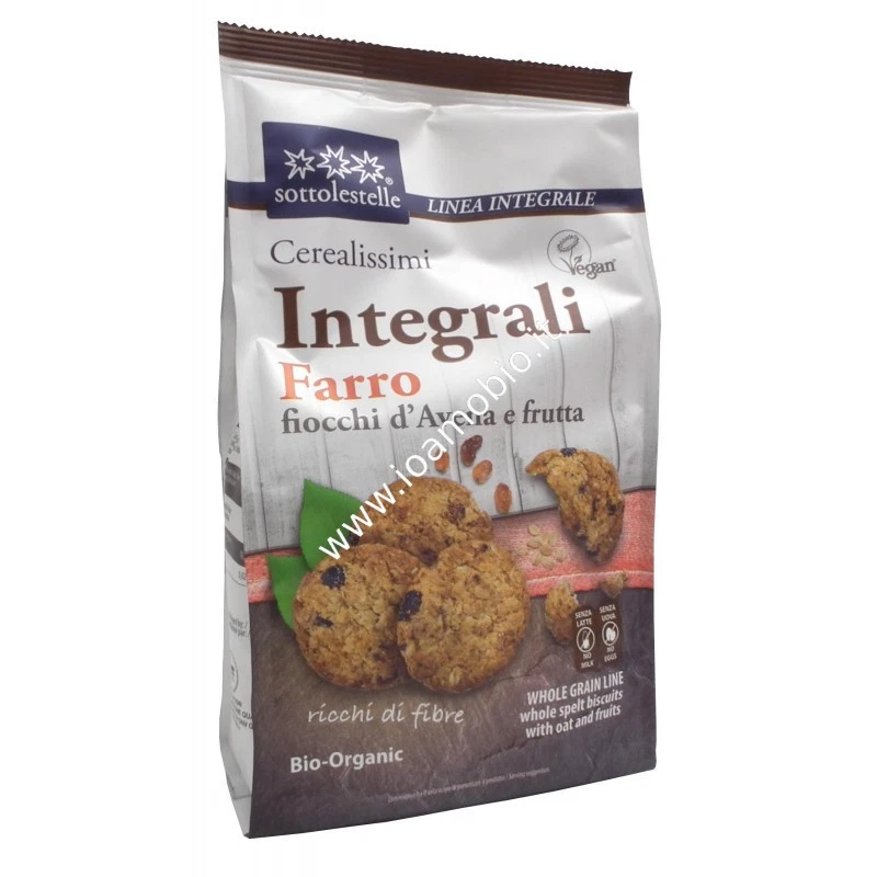 Cerealissimi di Farro Integrale con Avena e Frutta 300g - Biscotti Sottolestelle