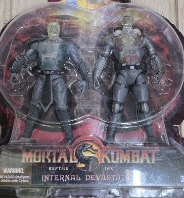 Mortal Kombat 9 Eternal Devastation Reptile And Jax 2 Pack Figures In Box