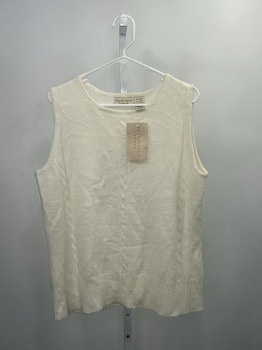 Suéter sin mangas color crema Apostrophe para mujer mezcla acrílica, talla 16/18 W. Nuevo con etiquetas. 1P - Imagen 1 de 5