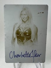 2018 Topps WWE Road to Wrestlemania 1/1 Charlotte Flair Auto Full Name Plate