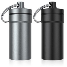 Portable Ear Plug Carrying Case, Waterproof Metal Earplug Case Keychain Conta