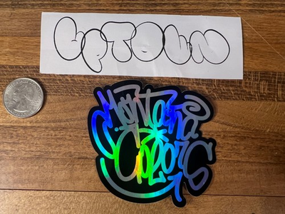 #ad Montana Colors Paint Holographic Tag Sticker Graffiti RARE Ironlak 94 Hardcore $9.88