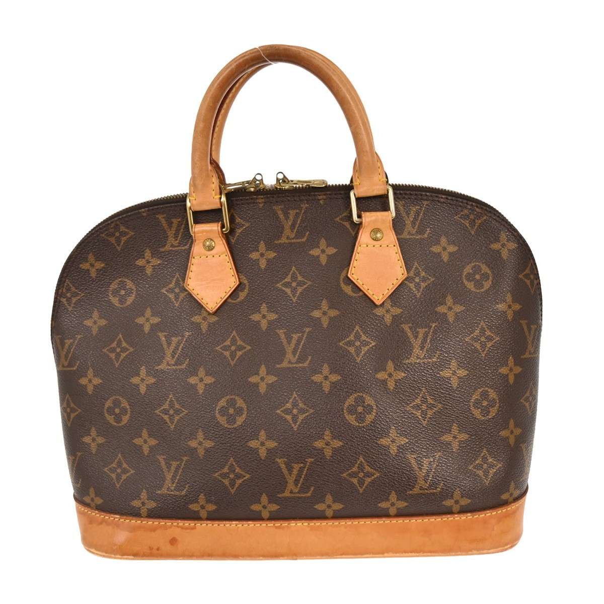 Louis Vuitton Alma Handbag Monogram Canvas Brown Canvas Handbag (Pre-Owned)