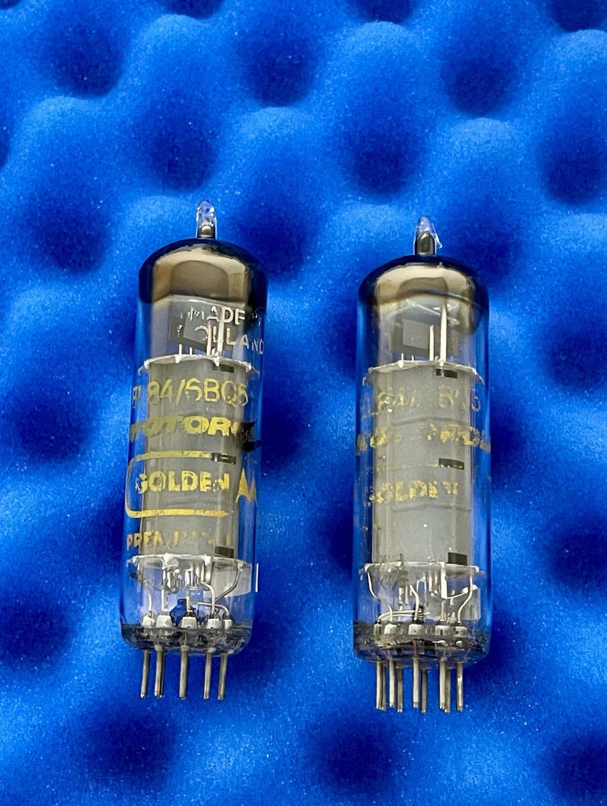 TWO Amperex EL84 6BQ5 Vacuum Tubes / rX3 Holland / Amplitrex Tested / D Getters