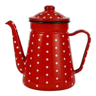 1,2L Emaille Kaffeekanne Übergießen Milch Wasserkanne Kanne Teekanne Wasserkocher für8919