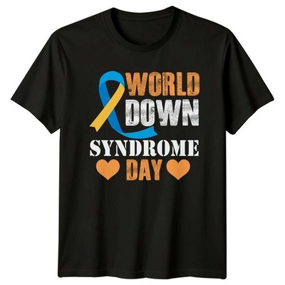 World Down Syndrome Day Awareness Ribbon T-Shirt Heart Special Needs