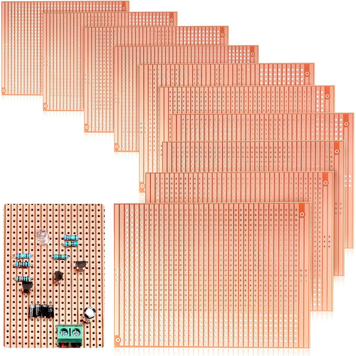 10PC PCB Prototype Board Kit - 432 Hole Perfboard For DIY Electronic Projects 50x70mm