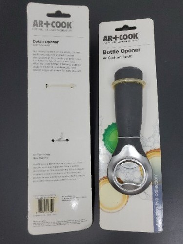 AR+COOK BOTTLE OPENER AIR-CUSHION HANDLE ~ BLACK OR RED - Picture 2 of 4