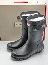 Hunter Original Short-O Boot Women's Waterproof Rain & Farm Boots (Matte Black)