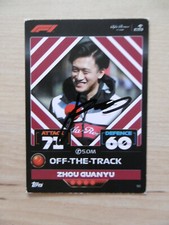 Guanyu Zhou "Alfa Romeo Sauber" autograph signed trading card Topps