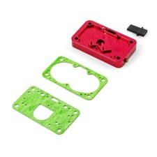 Billet Aluminum Red Anodized 4 Barrel Carburetor 2-circuit Metering Block
