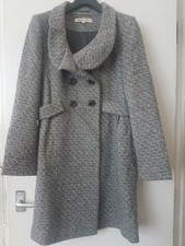 Clements Ribeiro Coat Alpaca, Mohair, Silk Size L Uk 14 (fitted)