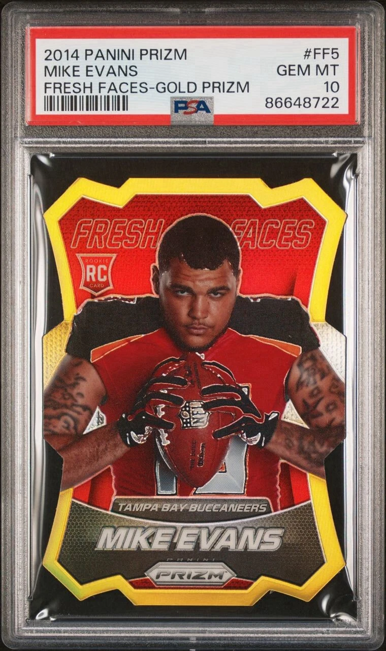 Mike Evans Panini Prizm Fresh Faces #FF5 Gold Prizm