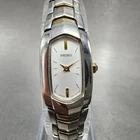 Seiko Watch Women 14mm White Dial Two Tone 2e20-0at0 New Battery