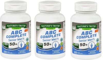 Nature's Truth ABC Complete Senior Men's 50+ Multivitamin 100 ct (3 Pack)