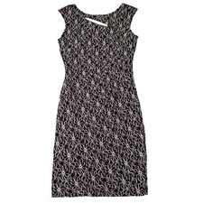 Connected Apparel Womens 8 Purple Sequin Lace Sleeveless V-Back Evening Dress
