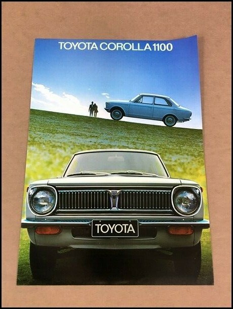 1969 1970 Toyota Corolla 1100 Original 1-page Sales Brochure Card