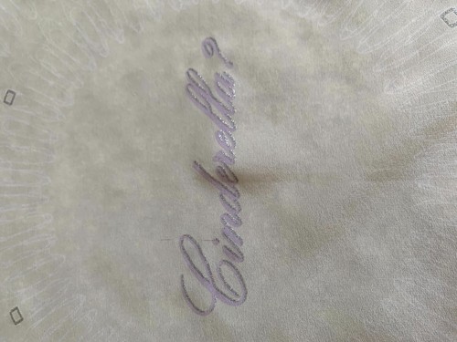 Vintage Moschino Cinderella Shoes Silk scarf Square 34” Larioseta Silk Italy - Picture 9 of 15