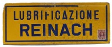 tabella pubblicitaria insegna lubrificazione reinach olio auto moto epoca ricamb