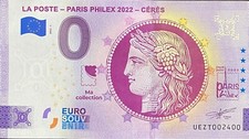 Ticket 0 Euro La Poste Paris Philex 2022 Ceres France Number 2400