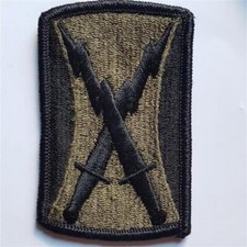 U.S. ARMY AUFN&Auml;HER PATCH 106TH SIGNAL BRIGADE OLIV SUBDUED TARN NEU