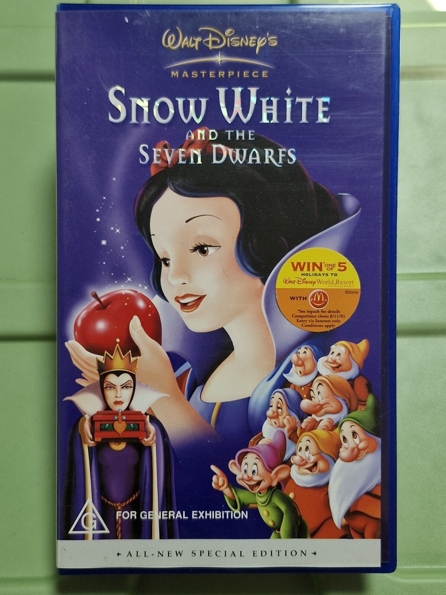 Snow White and the Seven Dwarfs Vhs Disney 1937 Watched Works
