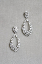 3Ct Marquise Cut Lab-Created Diamond Women's Drop Earrings 14K White Gold Plated