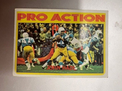 1973 Topps Pro Action Football - John Hadl ( San Diego Chargers ) #254