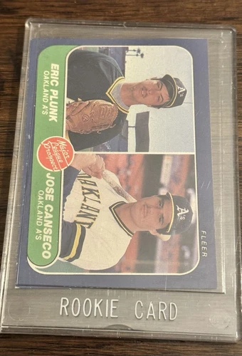 1986 Fleer - #649 Jose Canseco, Eric Plunk (RC)
