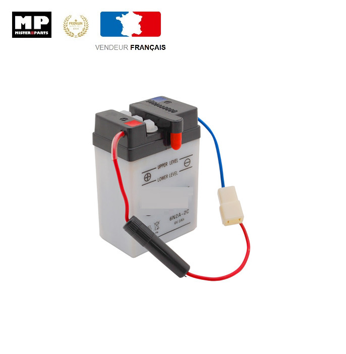 Batterie 6V 2.1Ah 6N2A-2C accumulateur moto ancienne compatible Honda ST 70 Dax
