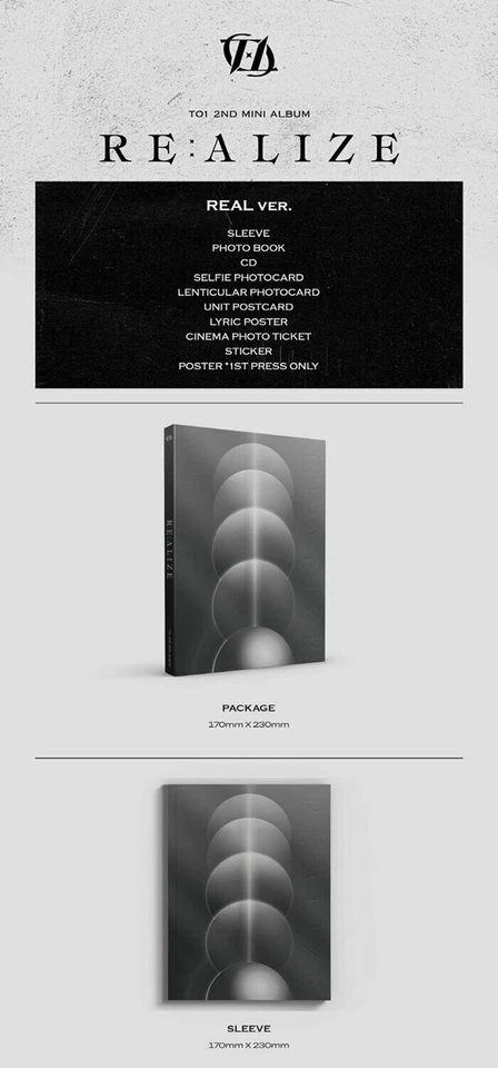 TO1 RE:ALIZE 2nd Mini Album 2 Ver SET 2CD+2Foto Buch+8 Karte+2 Lyric+2Ticket+etc - Bild 3 von 4