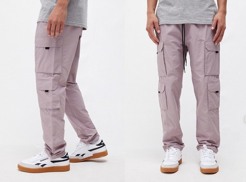 Pacsun Mens Relaxed Cargo Pants Pull-On Jogger Cotton Nylon Blend Purple Size S - Picture 2 of 22