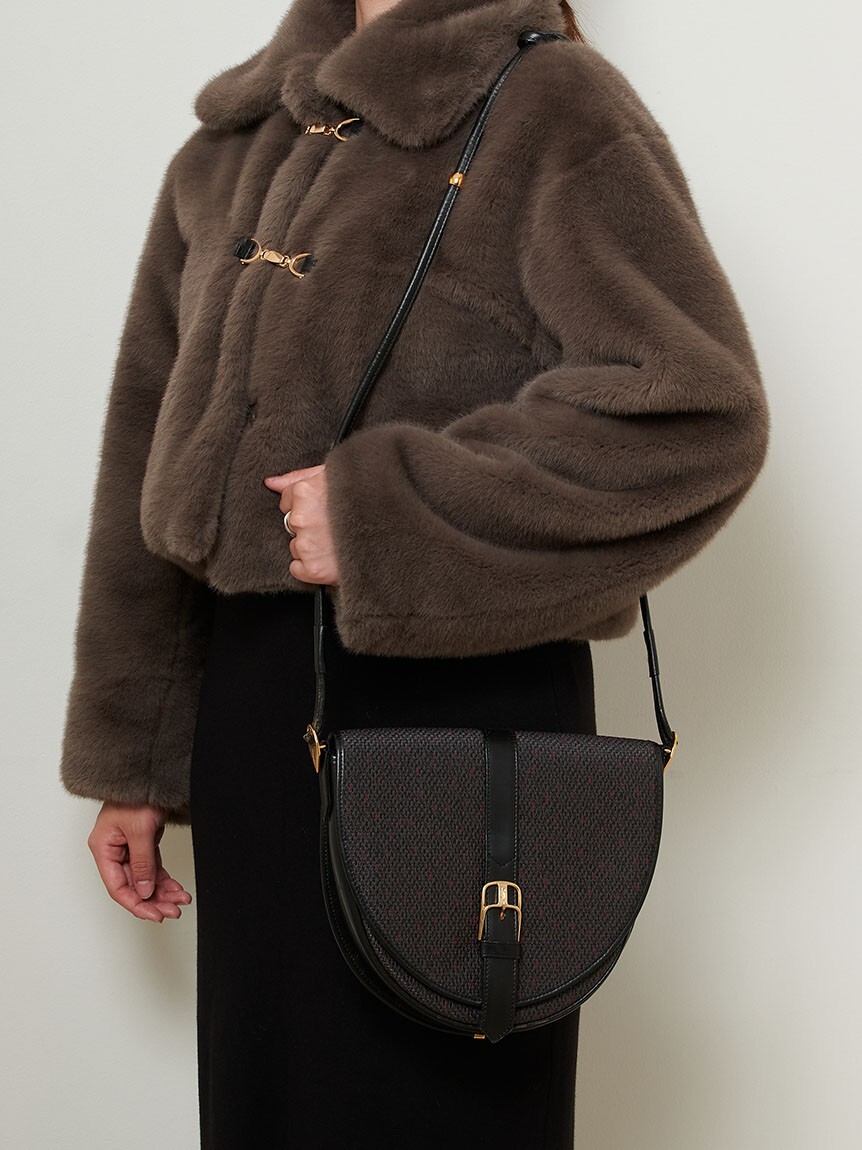 Borsa a tracolla vintage Yves Saint Laurent YSL in tweed autentica