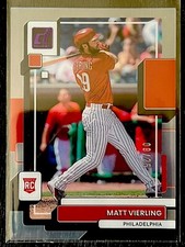 2022 Panini Chronicles Clearly Donruss Baseball #8 Matt Vierling 9/25 MLB HOF