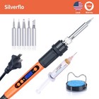 100W Soldering Iron kit Station Led Display Adjustable Temp Welding Tools