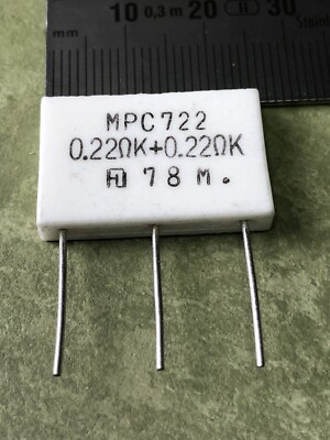 Futuba Hochlastwiderstand 2x 0,22 Ohm 5W MPC 722 Onkyo, Dynacord