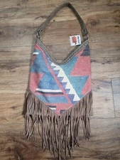 Nocona Belt Co BLAZIN' ROXX 'JENNI' CONCEAL CARRY SW HOBO BAG w/ Fringe Purse